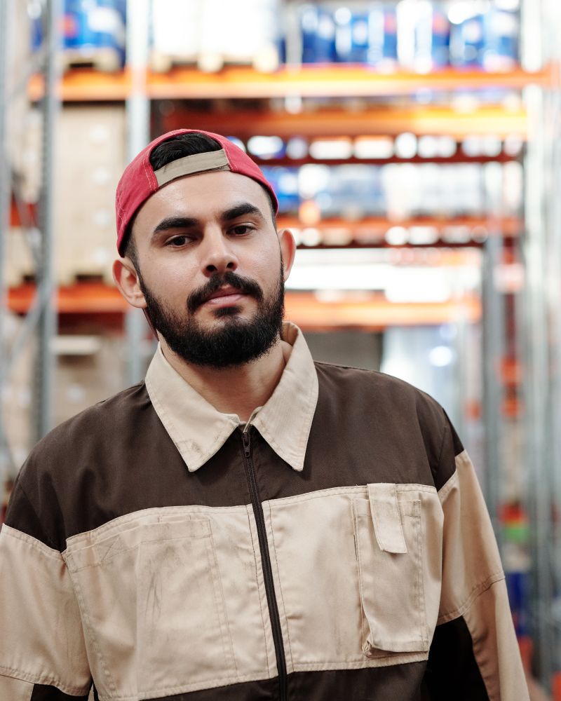 Operations lead on the floor of a product warehouse